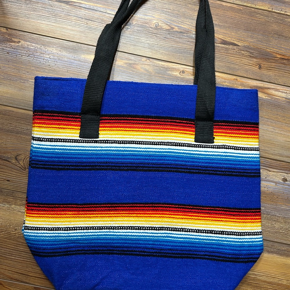 Colorful Striped Tote Bag